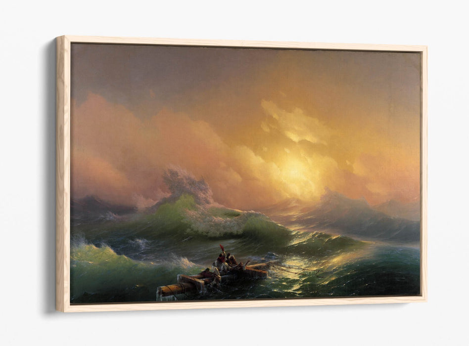 Canvas Wall Art Print – Ivan Aivazovsky Ninth Wave Float Effect, Handmade UK