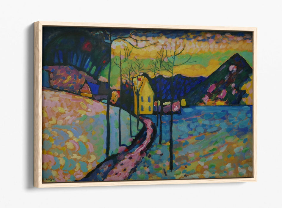 Canvas Wall Art - Kandinsky Winter Landscape | Float Effect Frame, Ready to Hang