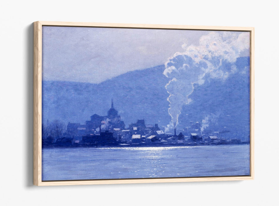 L. BIRGE HARRISON, A PUFF OF STEAM -FLOAT EFFECT CANVAS WALL ART PRINT