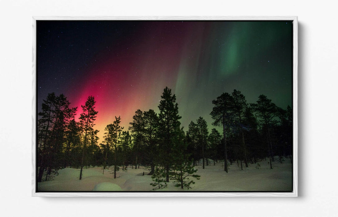 Float Effect Canvas Art - Northern Lights Graffiti Print | Pink Green Wall Decor