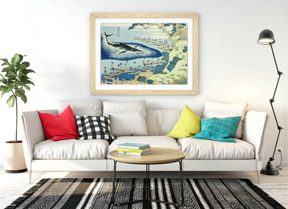 Framed Art Poster – Hokusai Whaling Off Goto Islands | Matte Paper Print