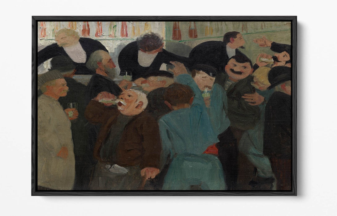 FELIX VALLOTTON, THE BISTRO -FLOAT EFFECT CANVAS WALL ART PRINT