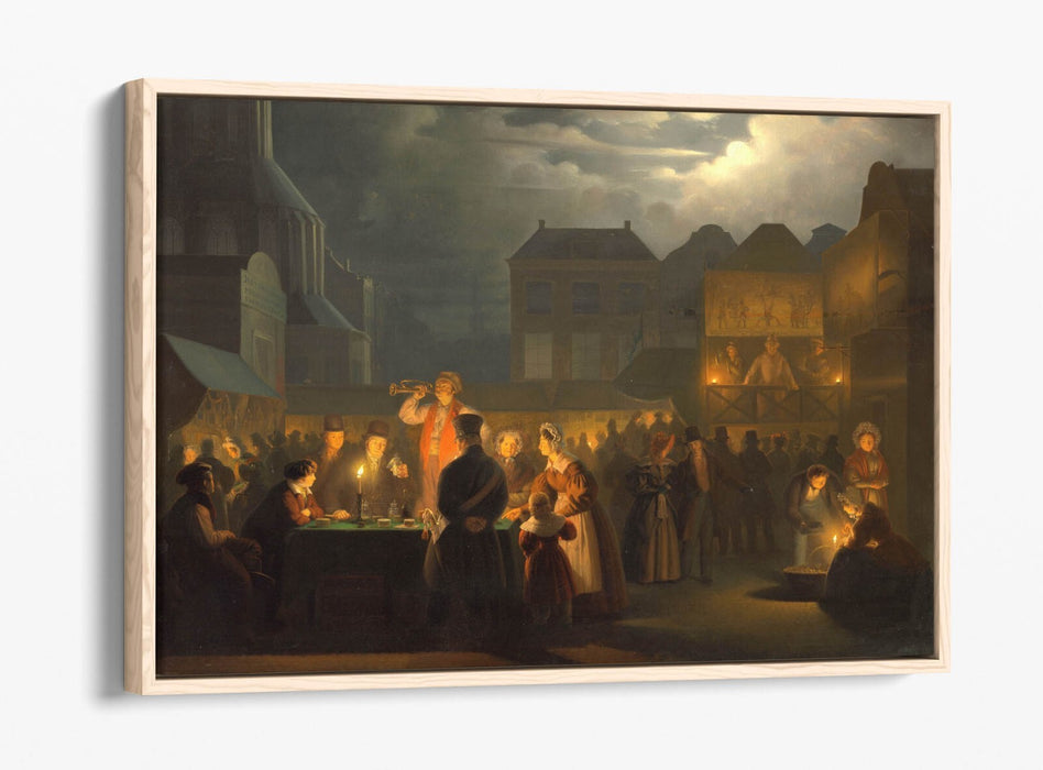 PETRUS VAN SCHENDEL, AT THE FAIR -FLOAT EFFECT CANVAS WALL ART PIC PRINT