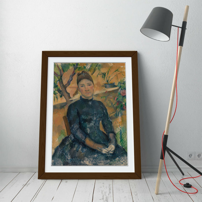 PAUL CÉZANNE, MADAME CÉZANNE IN GREENHOUSE -FRAMED ART PICTURE PRINT ARTWORK
