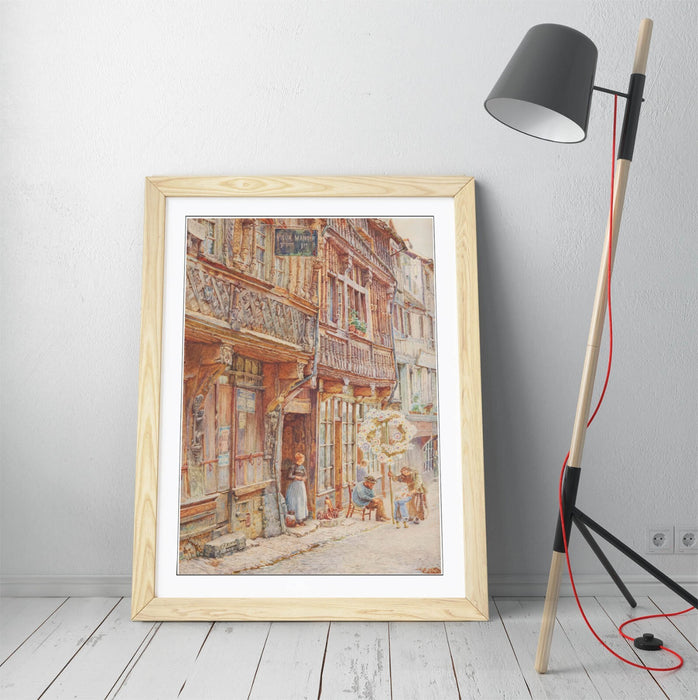 Framed Art Poster With Woodgrain Frame – Salamander Art Print On Matte Paper