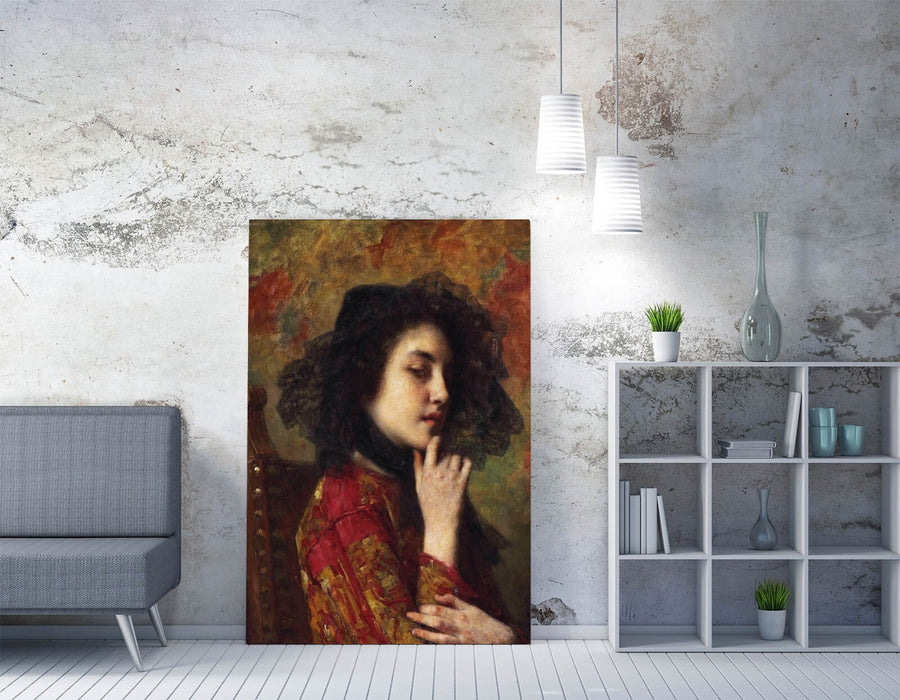 Canvas Wall Art - Alexei Harlamov Portrait Georgian Princess Print | Handmade Canvas Art