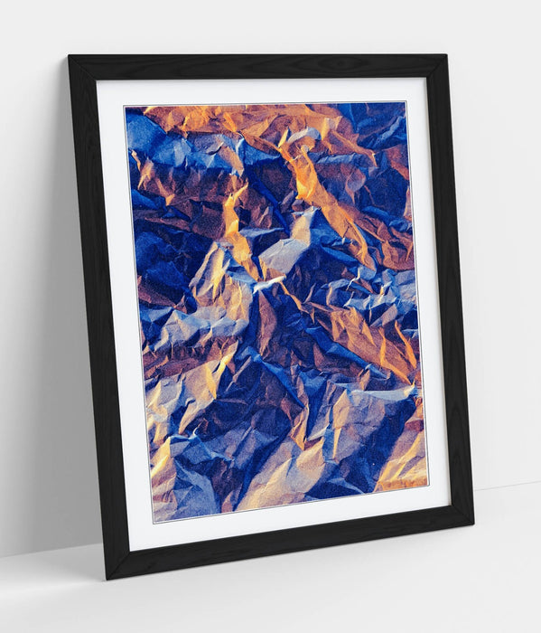 Mountain Rocks Wall Art – Framed Abstract Mountain Art Print | UK Handmade