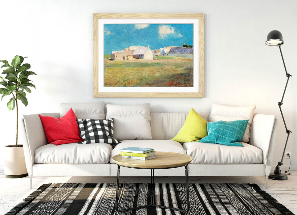 Framed Wall Art - Odilon Redon Breton Village Print | Handmade UK Woodgrain Frame