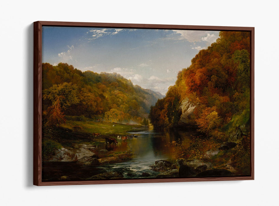 THOMAS MORAN, AUTUMN AFTERNOON -FLOAT EFFECT CANVAS WALL ART PIC PRINT