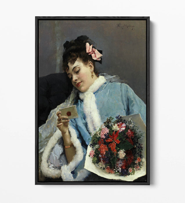 Float Effect Canvas Art – Raimundo Madrazo Love Letter Print, Ready to Hang
