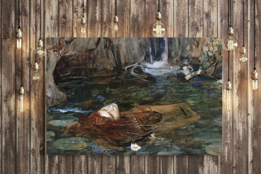 CANVAS WALL ART ARTWORK FRAMED PRINT John William Waterhouse Nymphs head Orpheus
