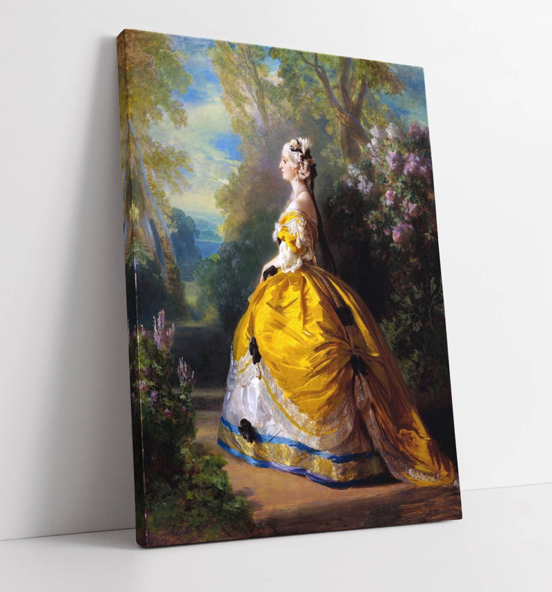 Canvas Wall Art Featuring Franz Xaver Winterhalter Empress Eugenie Painting – Premium 30mm Deep Frame