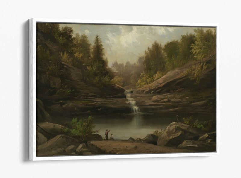 Float Effect Canvas Art - Mountain Pool Artwork on Custom MDF Frame, Ready To Hang