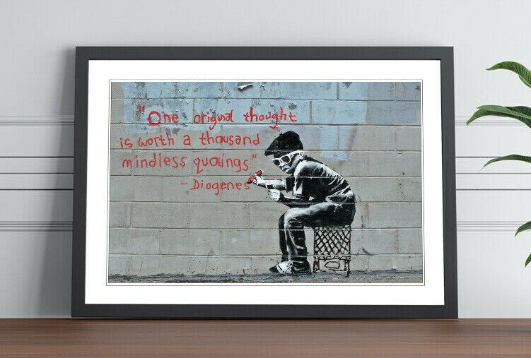 Banksy Framed Art Poster – Original Banksy Artwork on Matte Paper Print