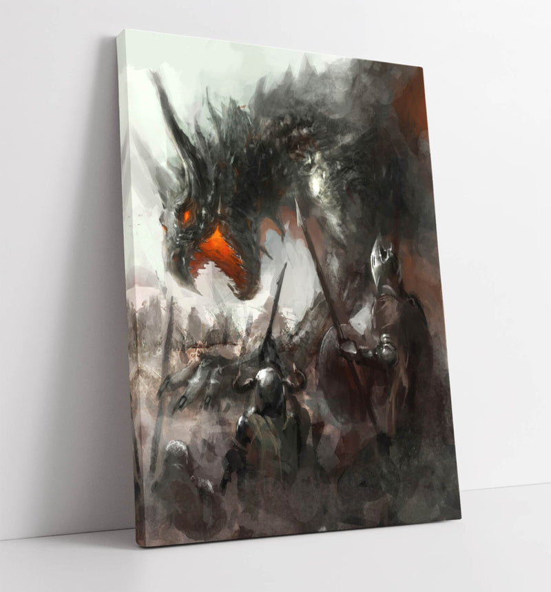 Dragon Canvas Wall Art – Watercolour Dragon Print on Archival Grade Canvas, Ready to Hang