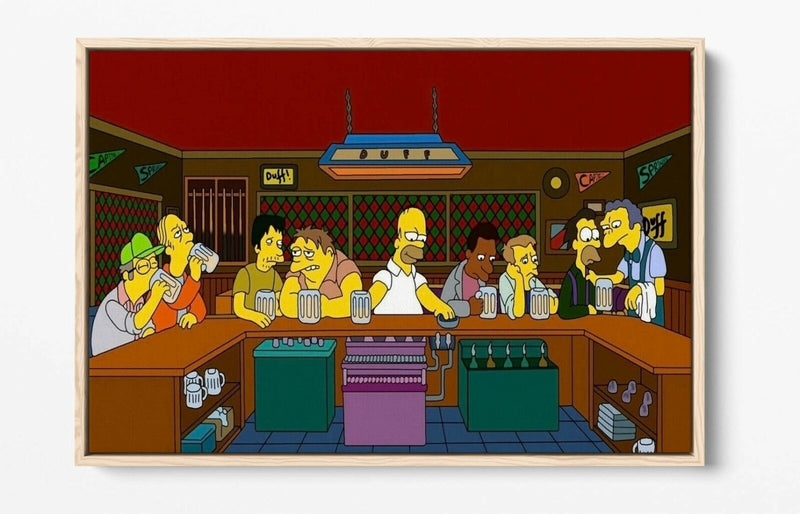 Simpsons Canvas Wall Art - Floating Frame Custom Deep Frame Art Print