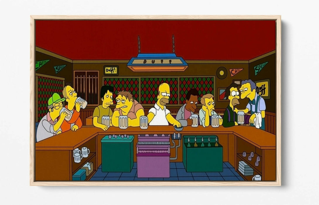 Simpsons Canvas Wall Art - Floating Frame Custom Deep Frame Art Print