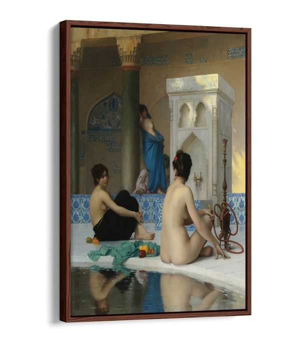 JEAN-LEON GEROME, AFTER THE BATH -FLOAT EFFECT CANVAS WALL ART PRINT