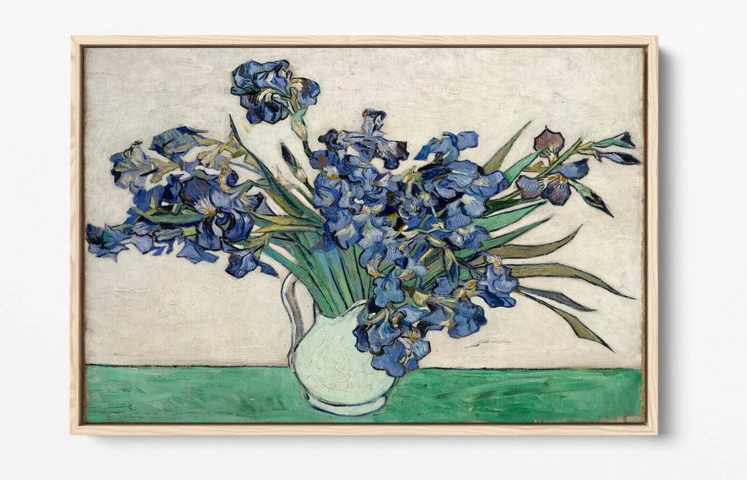 VINCENT VAN GOGH "IRISES" 1890 -FLOAT EFFECT CANVAS ART PRINT- FAMOUS PAINTING