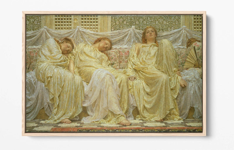 Float Effect Canvas Art – Albert Joseph Moore Dreamers Print on MDF Frame