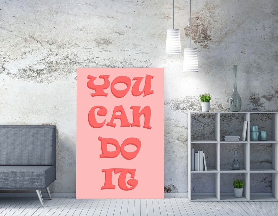 "YOU CAN DO IT" INSPIRATIONAL LIFE QUOTE -CANVAS WALL ART PICTURE PRINT