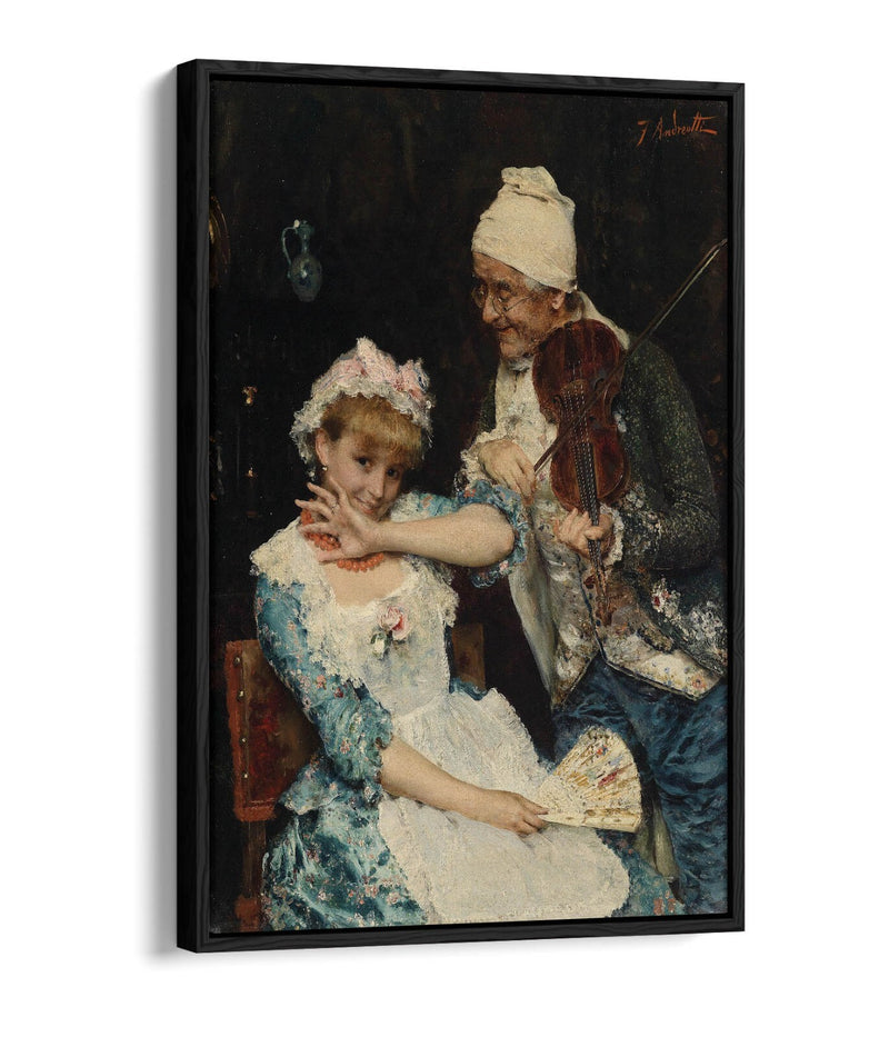 Float Effect Canvas Art - Federico Andreotti Musician Print | Premium 30mm Frame