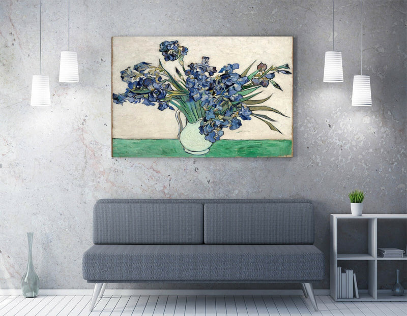 Vincent Van Gogh Irises Canvas Wall Art – Handmade Flower Art Canvas Print