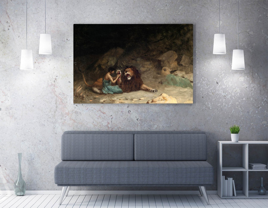 JEAN-LEON GEROME, ANDROCLES -CANVAS WALL ARTWORK PIC PRINT