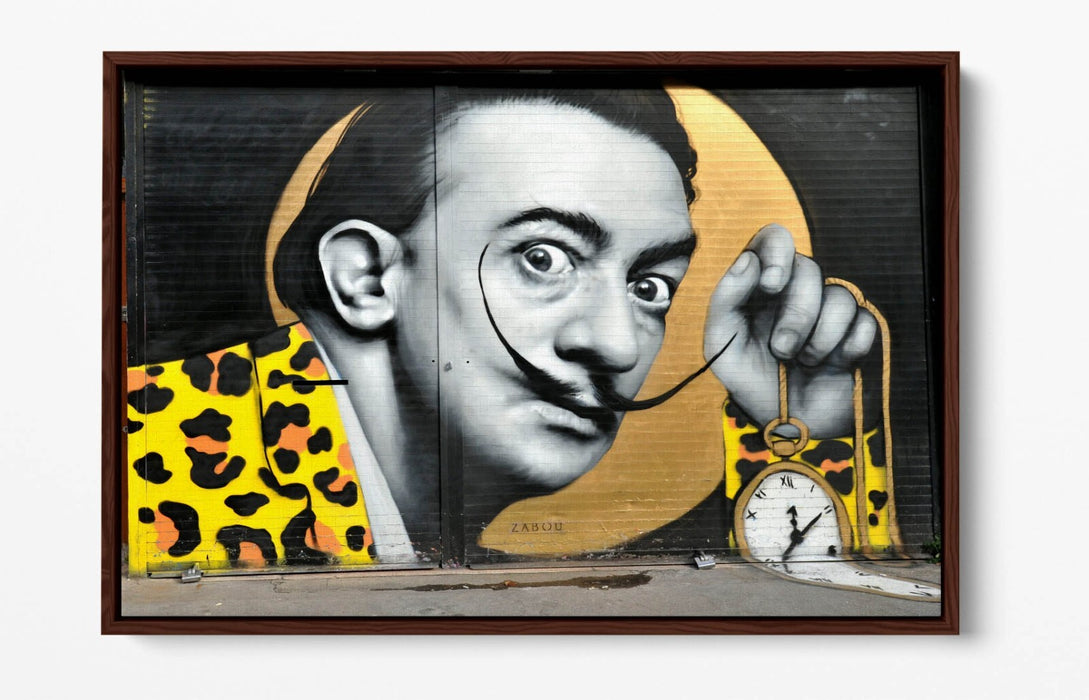 Salvador Dali Canvas Art - Graffiti Wall Art | Float Effect Canvas Print