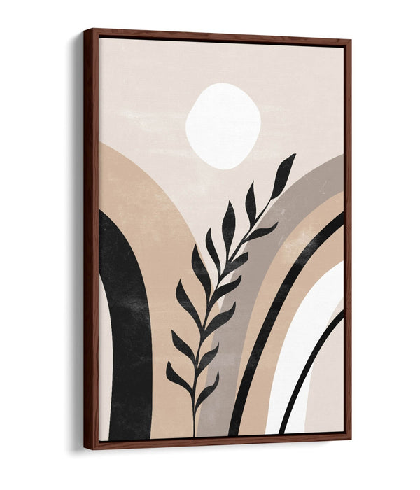 Boho Canvas Wall Art - Abstract Home Art Minimalist Bedroom Decor | Float Effect Canvas