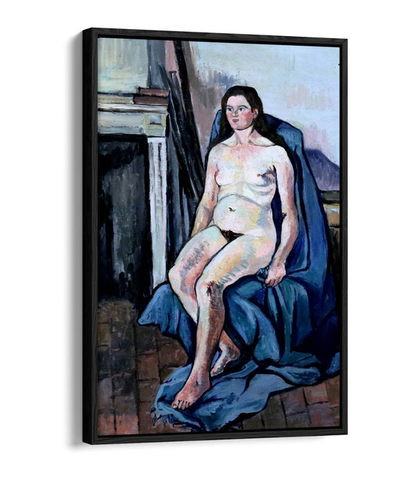 Canvas Wall Art Print – Suzanne Valadon Nude in Blue Shawl | Float Effect, Premium Quality