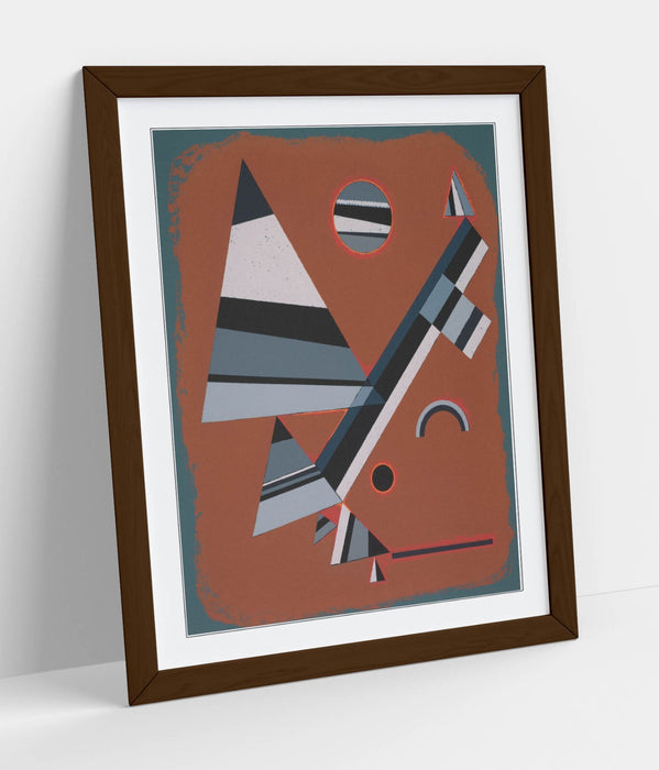 Framed Wall Art Poster – Kandinsky Gris Abstract Art Print With Gallery Style Frame