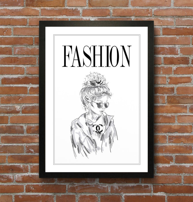 Modern Framed Fashion Art – Coco Art Poster | UK Handmade Stylish Wall Decor