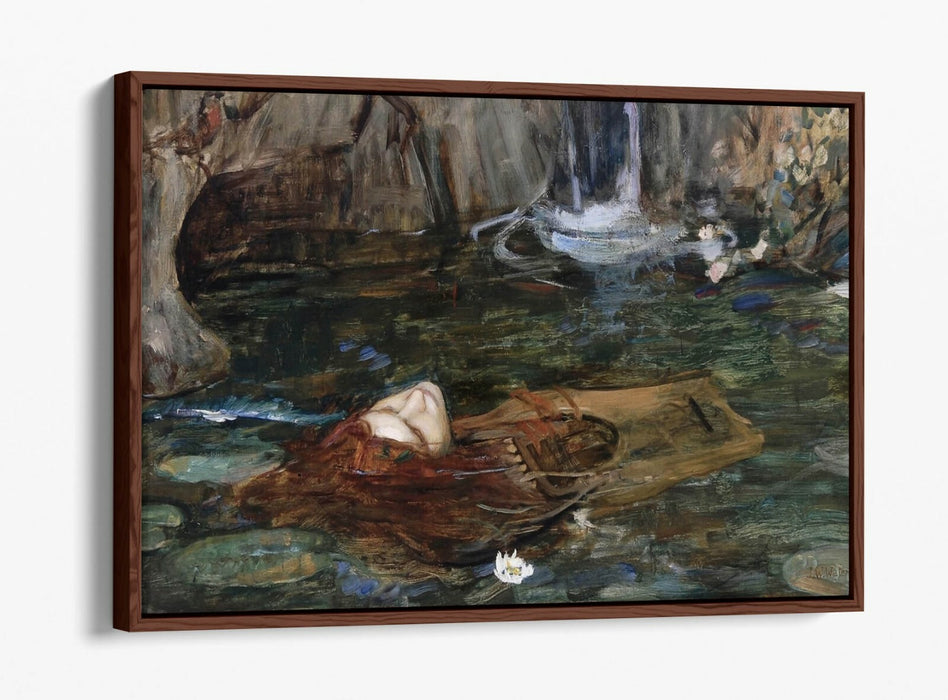 WATERHOUSE NYMPHS FIND HEAD ORPHEUS -FLOAT EFFECT CANVAS WALL ART PIC PRINT-