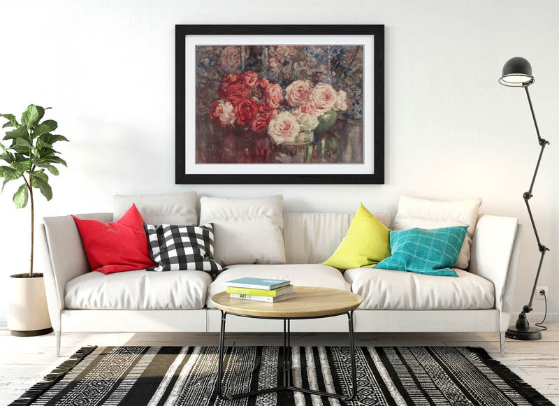 Framed Wall Art - Margaret Stoddart Roses Floral Poster Print | Handmade UK Art