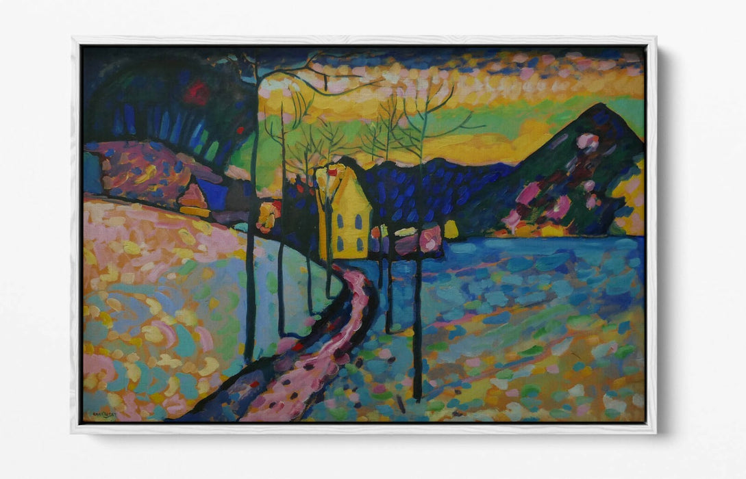 Canvas Wall Art - Kandinsky Winter Landscape | Float Effect Frame, Ready to Hang