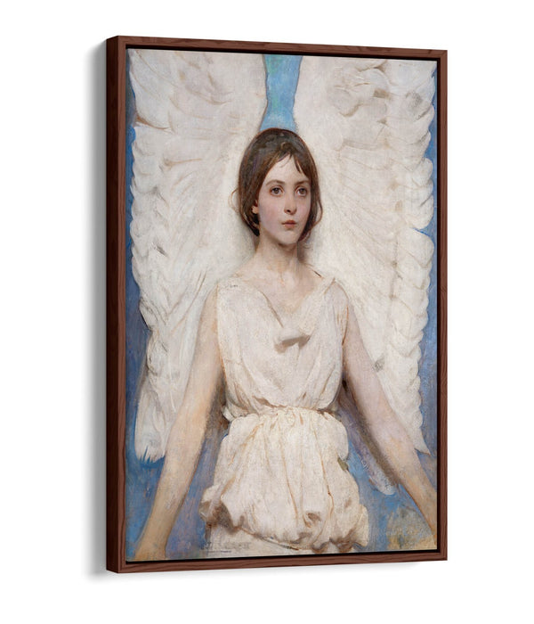 Float Effect Canvas Art - Angel Print on 30mm Deep MDF Frame with Satin Finish