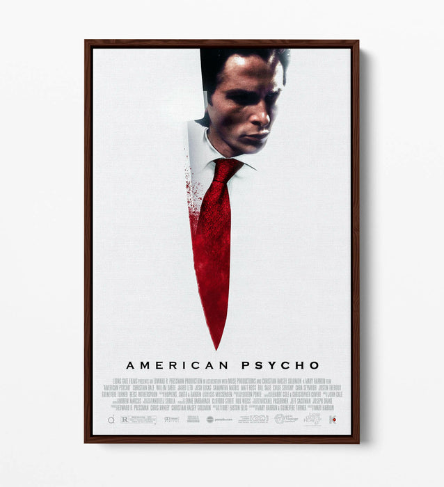 American Psycho Poster - Premium Float Effect Canvas Wall Art With Vibrant Color Print