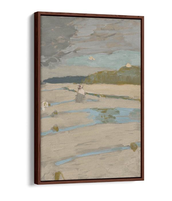 EDOUARD VUILLARD, BEACH AT SAINT-JACUT -FLOAT EFFECT CANVAS WALL ART PRINT