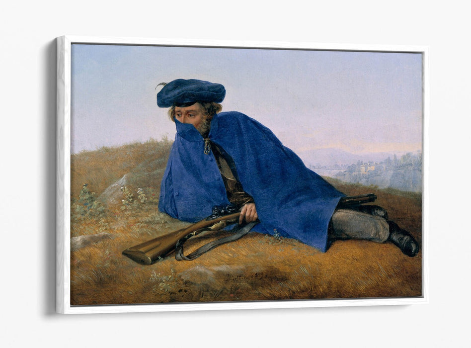 GEORG FRIEDRICH KERSTING, ON OUTPOST -FLOAT EFFECT CANVAS WALL ART PIC PRINT