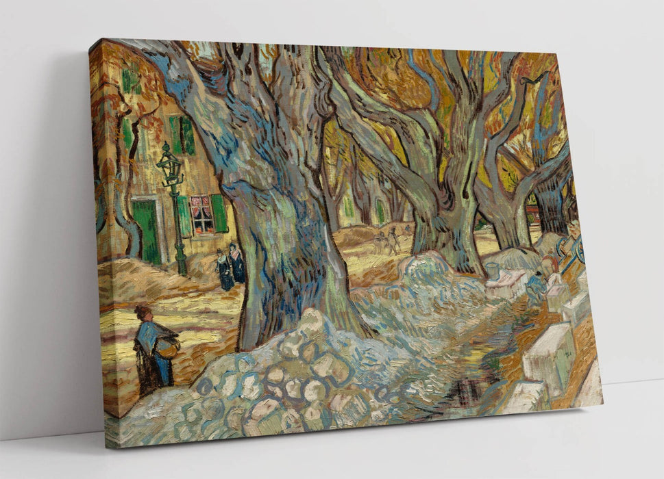 VINCENT VAN GOGH, THE LARGE PLANE TREES -CANVAS WALL ARTWORK PICTURE PRINT