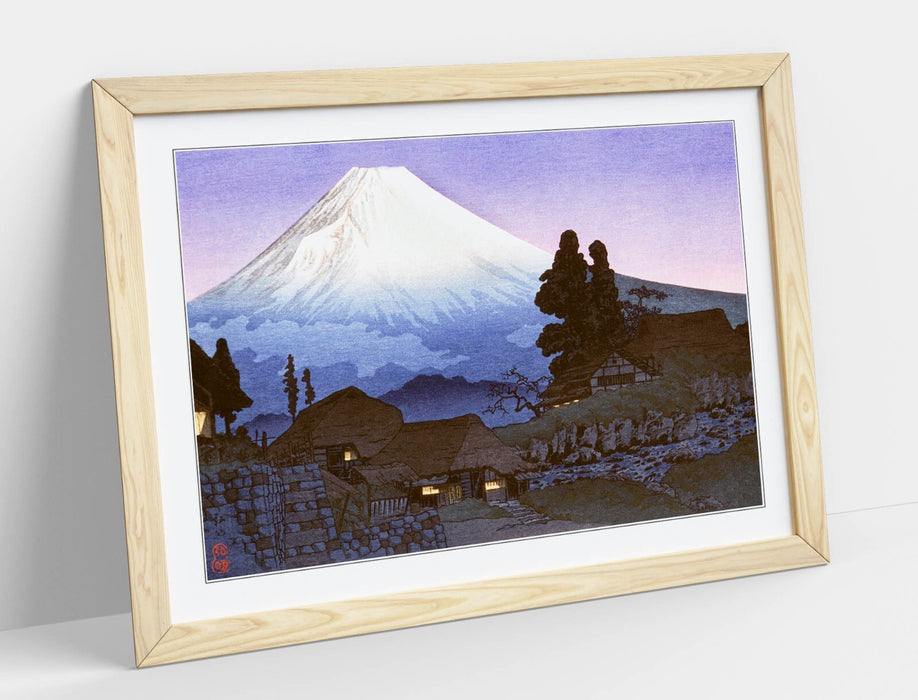 Framed Wall Art Poster - Japanese Art Print With Natural Wood Frame & Matte Paper
