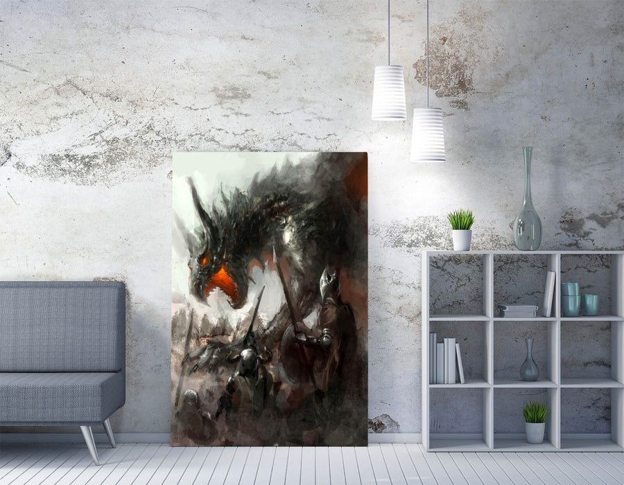 Dragon Canvas Wall Art – Watercolour Dragon Print on Archival Grade Canvas, Ready to Hang