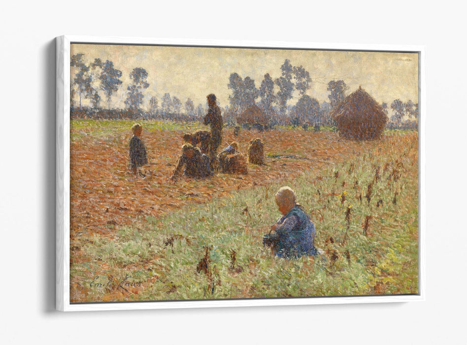 Canvas Wall Art - Emile Claus Gathering Grain Float Effect Canvas Art Print