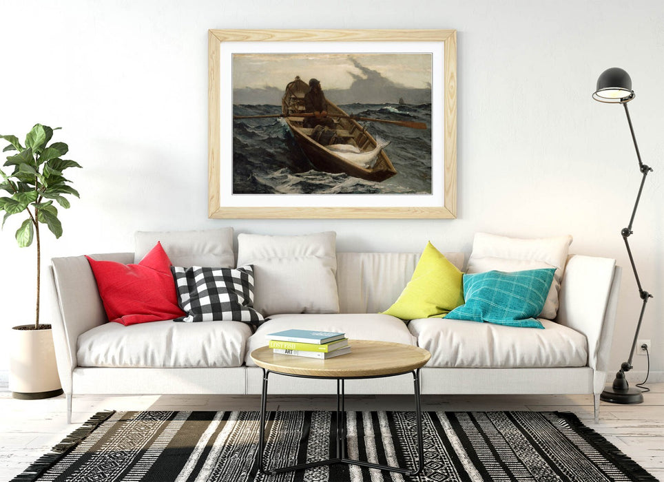 Framed Wall Art Poster – Winslow Homer The Fog Warning Print | Handmade UK