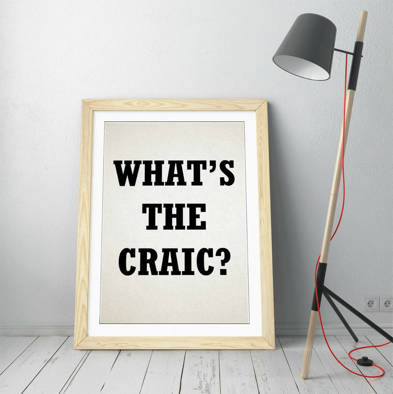 Framed Wall Art - Derry Girls Irish Slang Print With Natural Wood Frame
