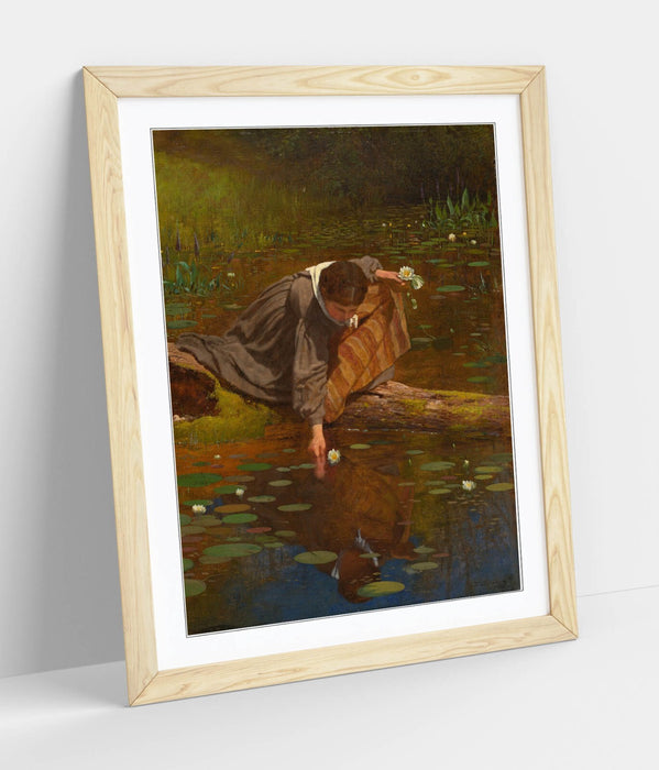 Framed Wall Art - Eastman Johnson Gathering Lilies Print | Handmade UK Frame