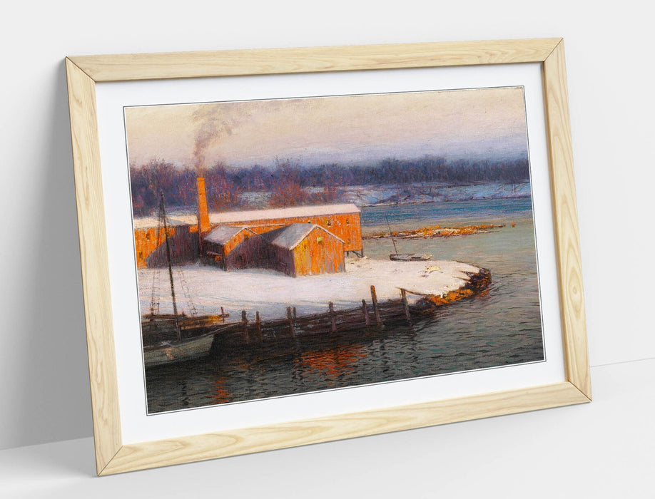 Framed Wall Art - L. Birge Harrison Red Mill Painting | Matte Paper Print UK