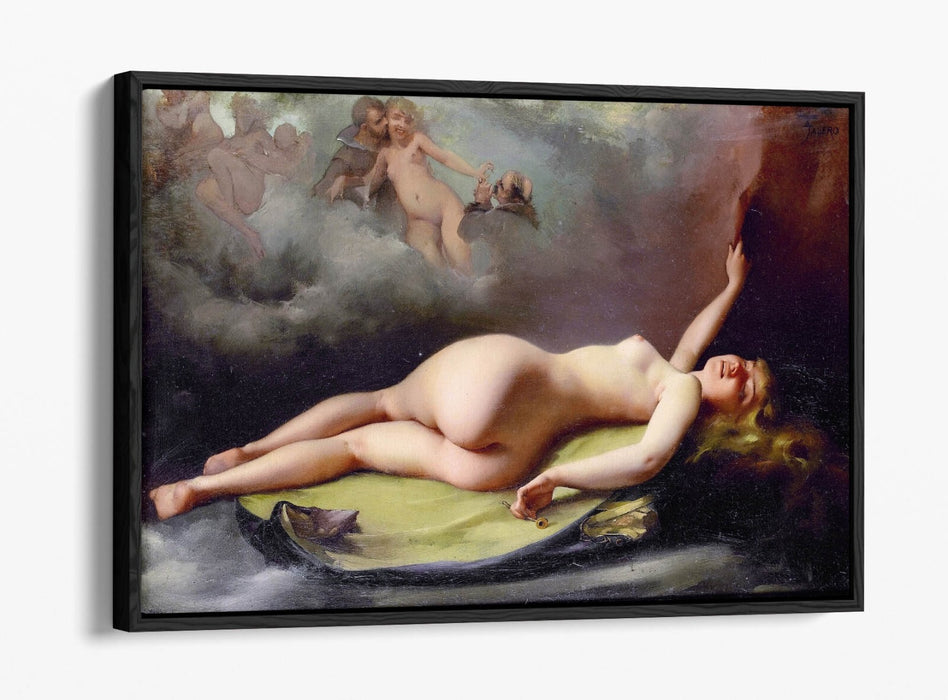 Canvas Wall Art – Reclining Nude Float Effect Premium Canvas Print UK