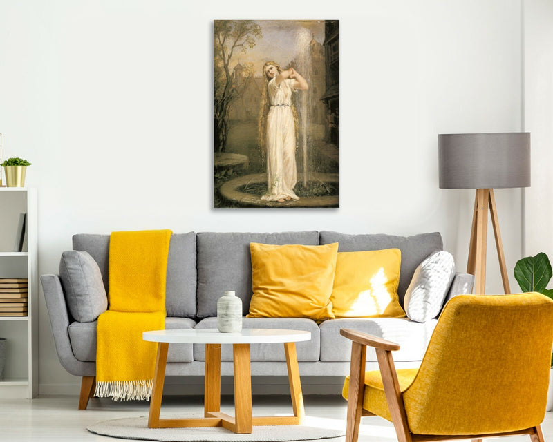 Canvas Wall Art – Framed Canvas Print Featuring John William Waterhouse Undine Painting